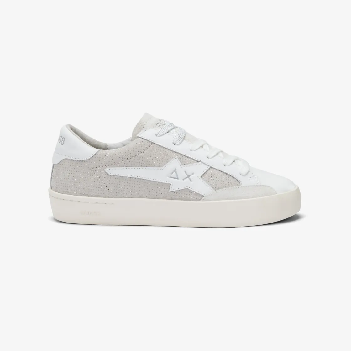 Online Sneaker Katy in pelle bianca e argento Donna Scarpe|Donna