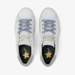 Online Sneaker Katy in pelle bianca e argento Donna Scarpe|Donna