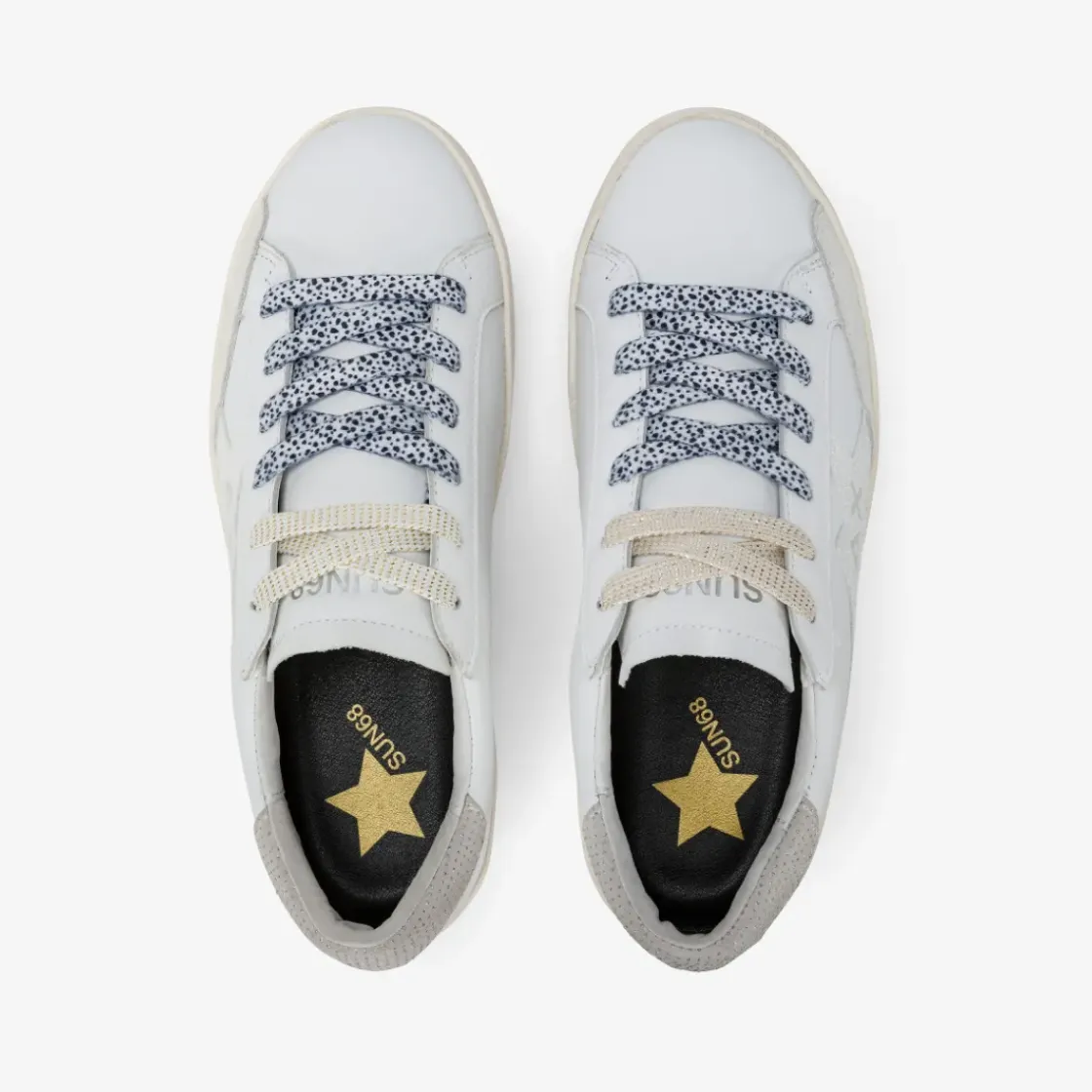 Online Sneaker Katy in pelle bianca e argento Donna Scarpe|Donna