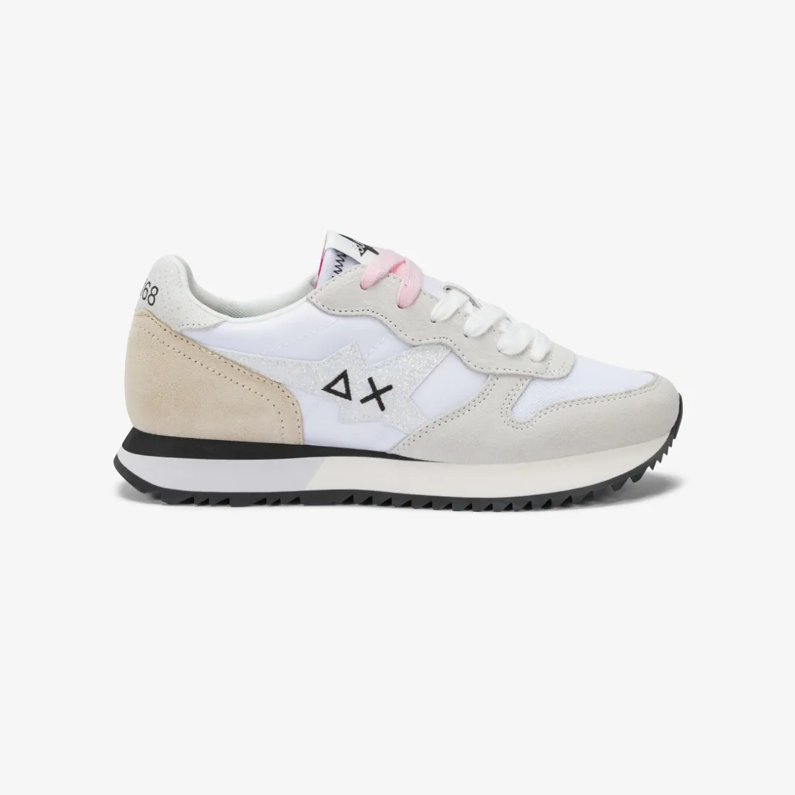 Hot Sneaker Stargirl Glitter in suede e nylon bianco Donna Scarpe|Donna