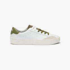 Discount Sneaker Street in pelle bianca e verde militare Uomo Scarpe|Uomo