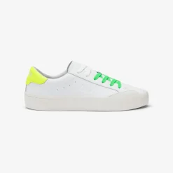 Best Sneaker Street in pelle bianca e giallo fluo Uomo Scarpe|Uomo