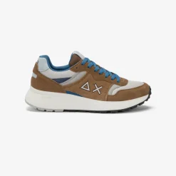 Discount Sneaker Sun Daddy in nylon e suede marrone Uomo Scarpe|Uomo