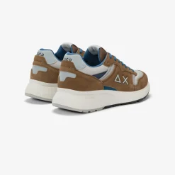 Discount Sneaker Sun Daddy in nylon e suede marrone Uomo Scarpe|Uomo