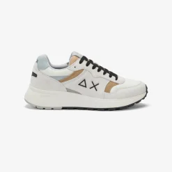 Online Sneaker Sun Daddy in nylon e suede bianco panna Uomo Scarpe|Uomo