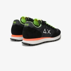 Clearance Sneaker Tom Fluo in nylon e suede nero Uomo Uomo