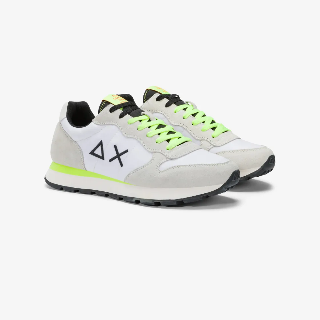 New Sneaker Tom Fluo in nylon e suede bianco Uomo Scarpe|Uomo