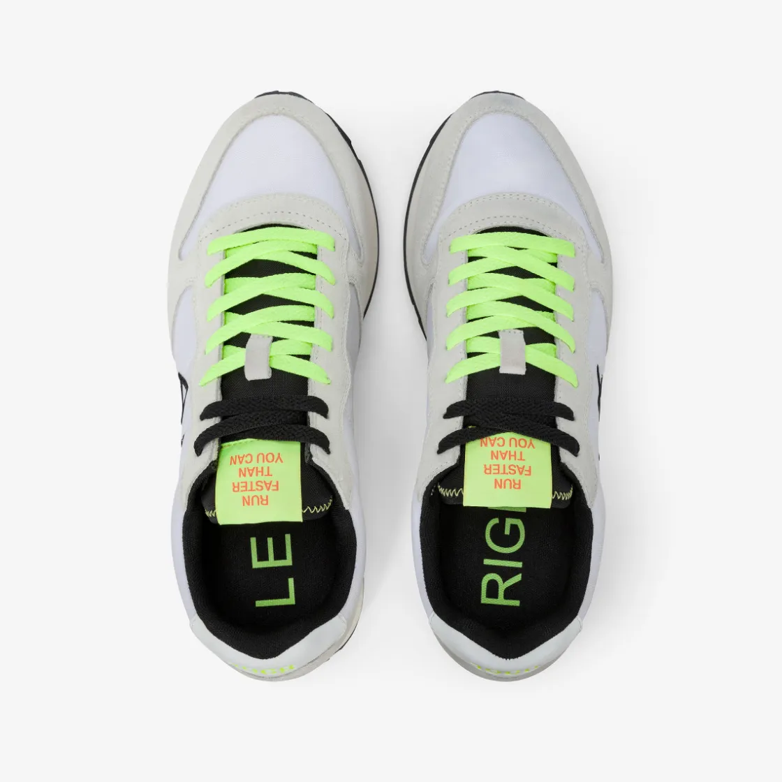 New Sneaker Tom Fluo in nylon e suede bianco Uomo Scarpe|Uomo