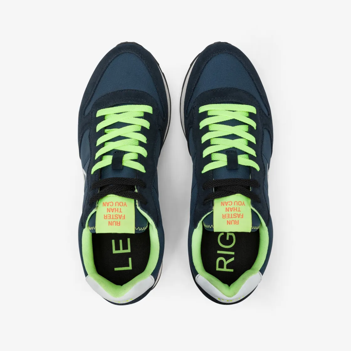 Hot Sneaker Tom Fluo in nylon e suede blu navy Uomo Scarpe|Uomo