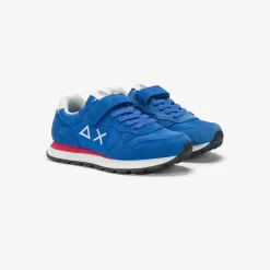 Hot Sneaker Tom in nylon e suede blu royal Bambino Scarpe|Bambino