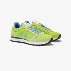 New Sneaker Tom in nylon e suede giallo lime Uomo Scarpe|Uomo