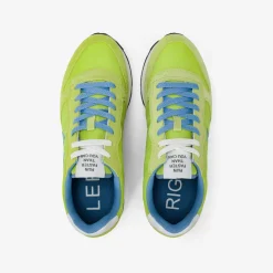 New Sneaker Tom in nylon e suede giallo lime Uomo Scarpe|Uomo