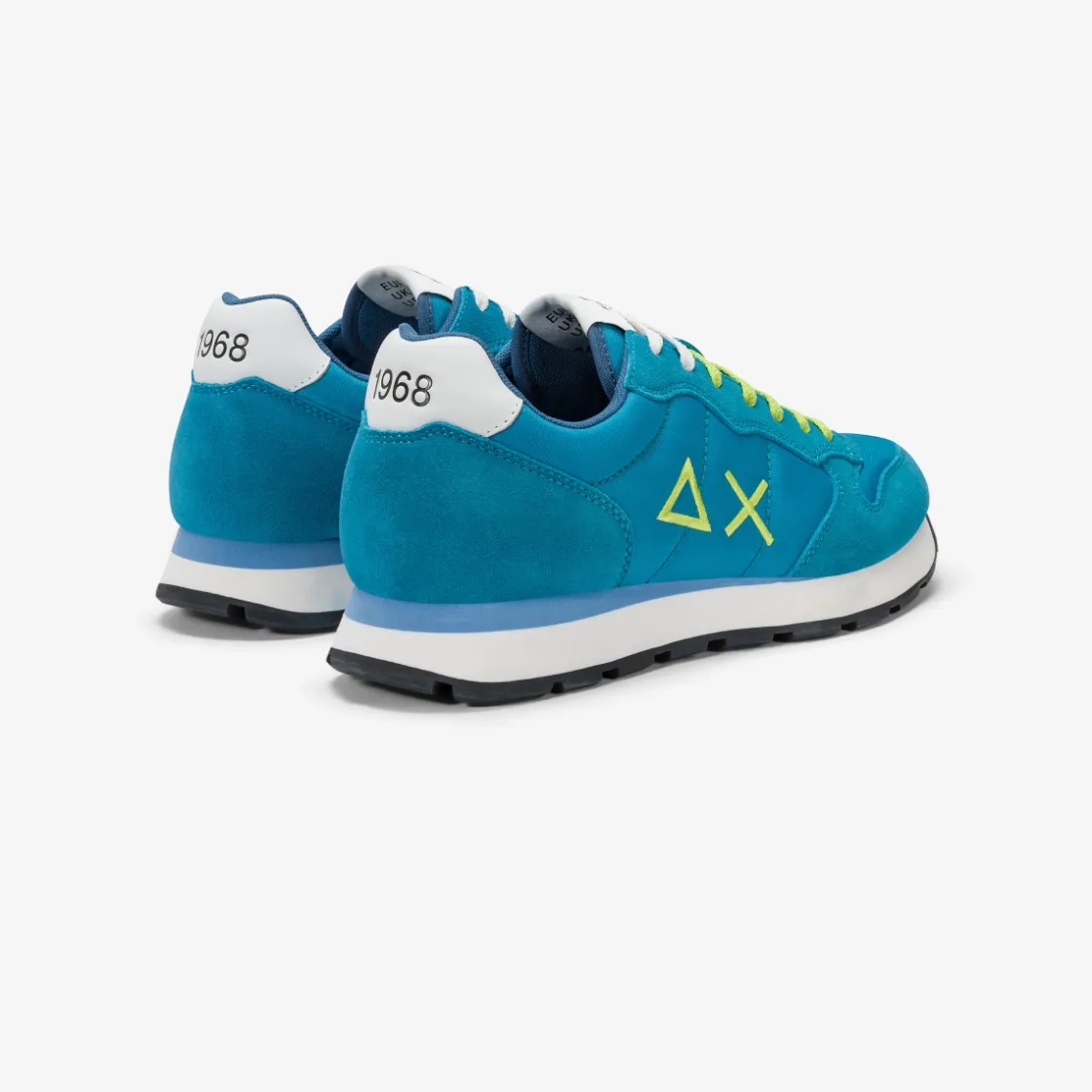 Fashion Sneaker Tom in nylon e suede ottanio chiaro Uomo Scarpe|Uomo