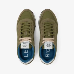 Hot Sneaker Tom in nylon e suede verde militare Uomo Scarpe|Uomo