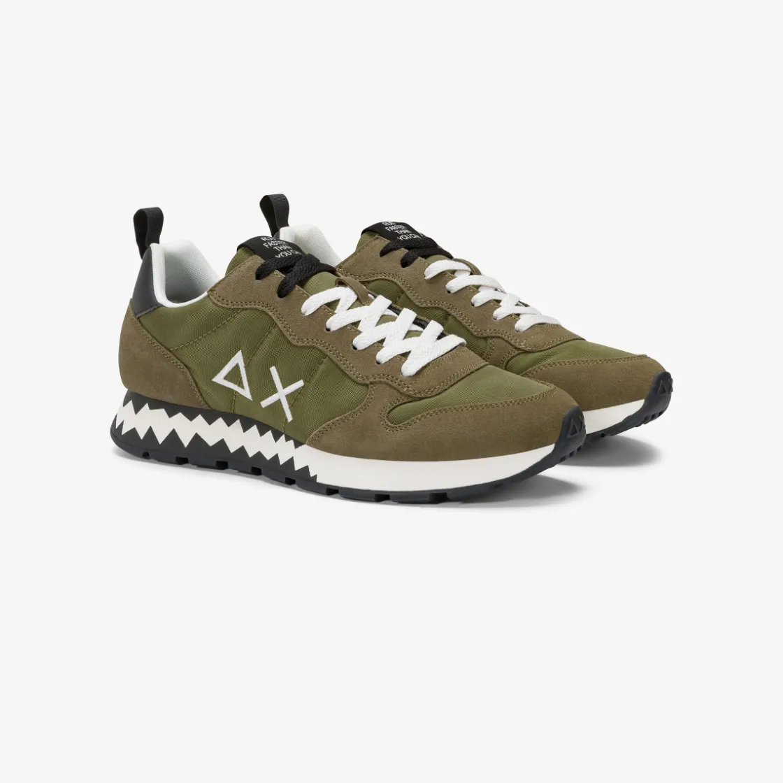 Outlet Sneaker Tom Snake in nylon e suede verde militare Uomo Scarpe|Uomo