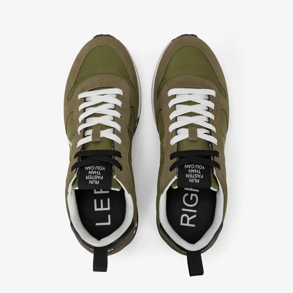 Outlet Sneaker Tom Snake in nylon e suede verde militare Uomo Scarpe|Uomo
