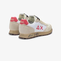 Sale Sneaker Tom Vintage in nylon e suede bianco panna e rosso Uomo Scarpe|Uomo