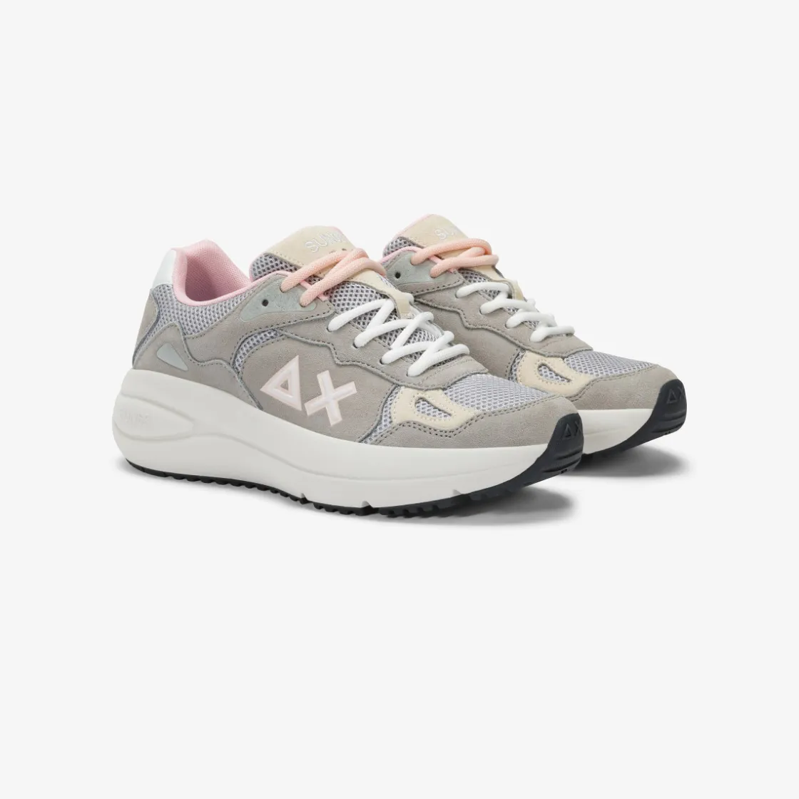 Fashion Sneaker Venus in suede e mesh grigio chiaro Donna Scarpe|Donna