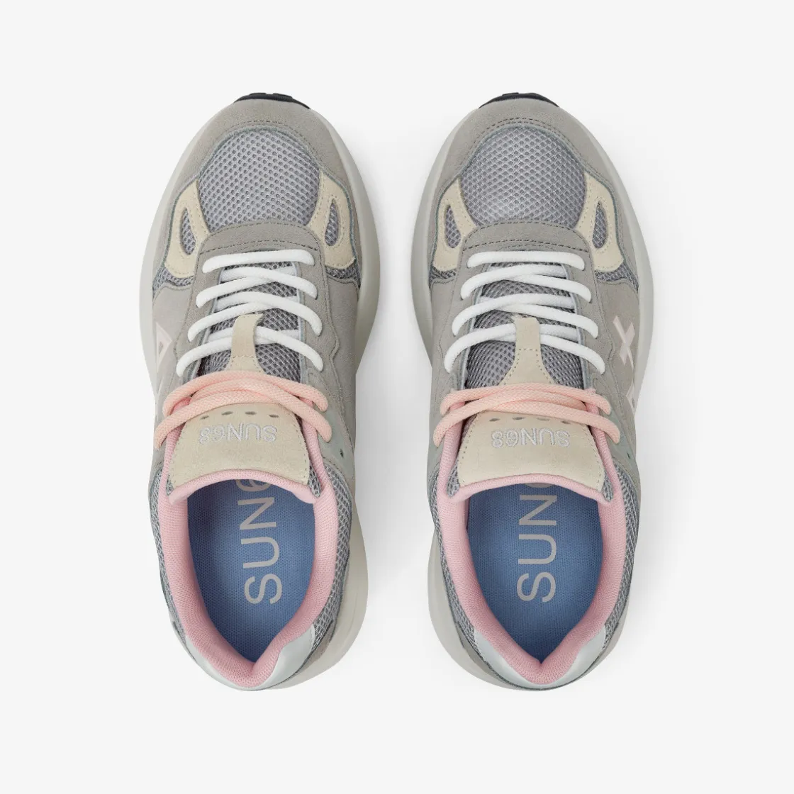Fashion Sneaker Venus in suede e mesh grigio chiaro Donna Scarpe|Donna