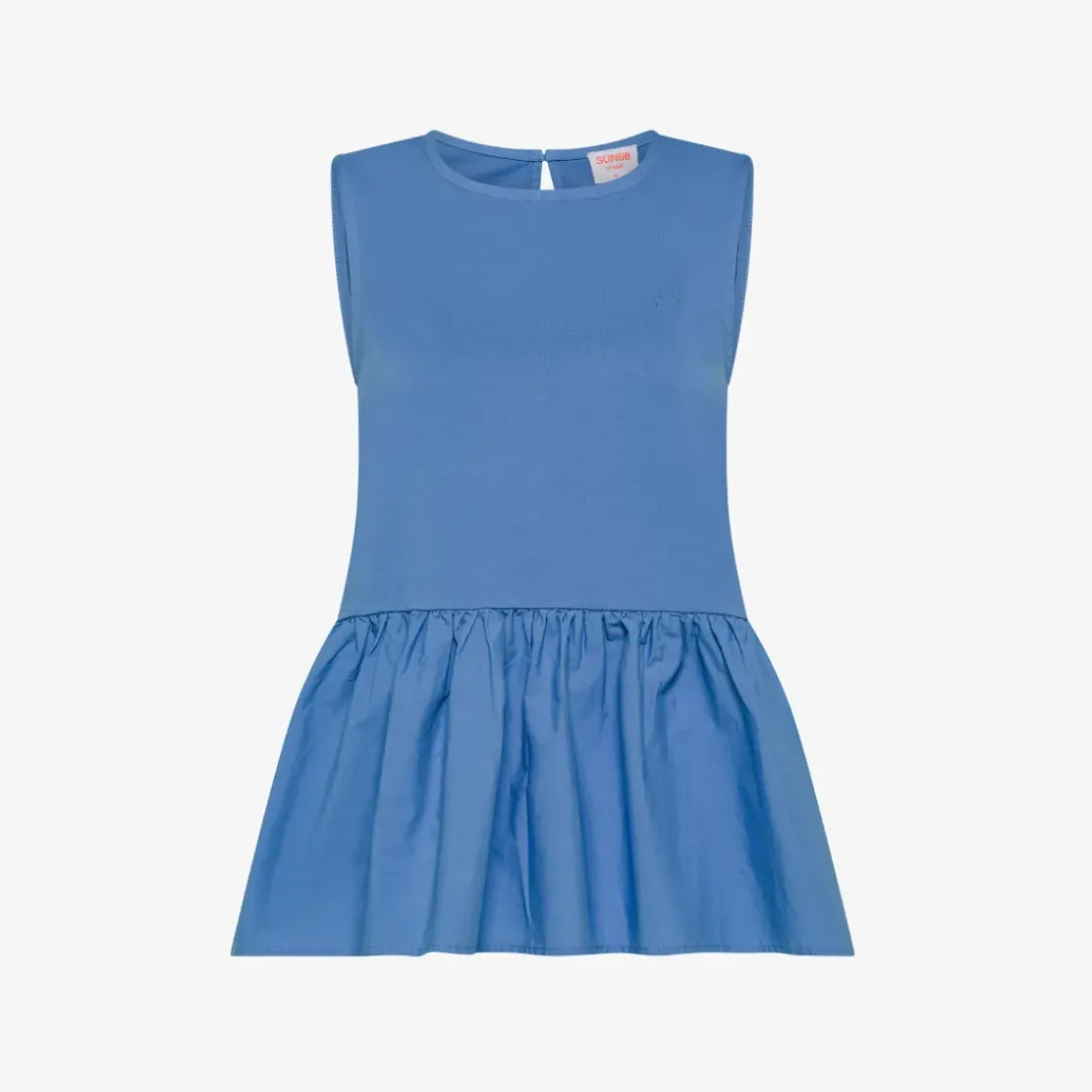 New Top in cotone avio Donna T-Shirts