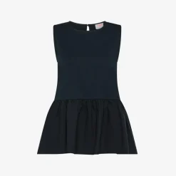 New Top in cotone blu navy Donna T-Shirts
