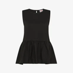 Fashion Top in cotone nero Donna T-Shirts