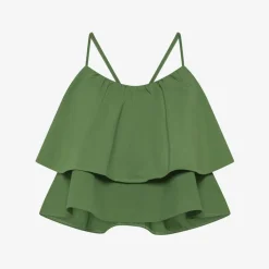 Fashion Top in cotone verde salvia Donna T-Shirts