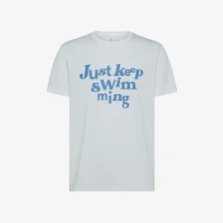 New T-shirt bianca con stampa lettering Uomo T-Shirts