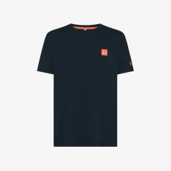 Clearance T-shirt blu navy con patch fluo Uomo T-Shirts