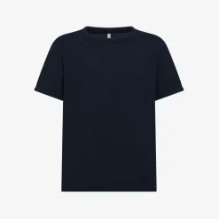 New T-shirt blu navy in cotone fiammato Bambino T-Shirts
