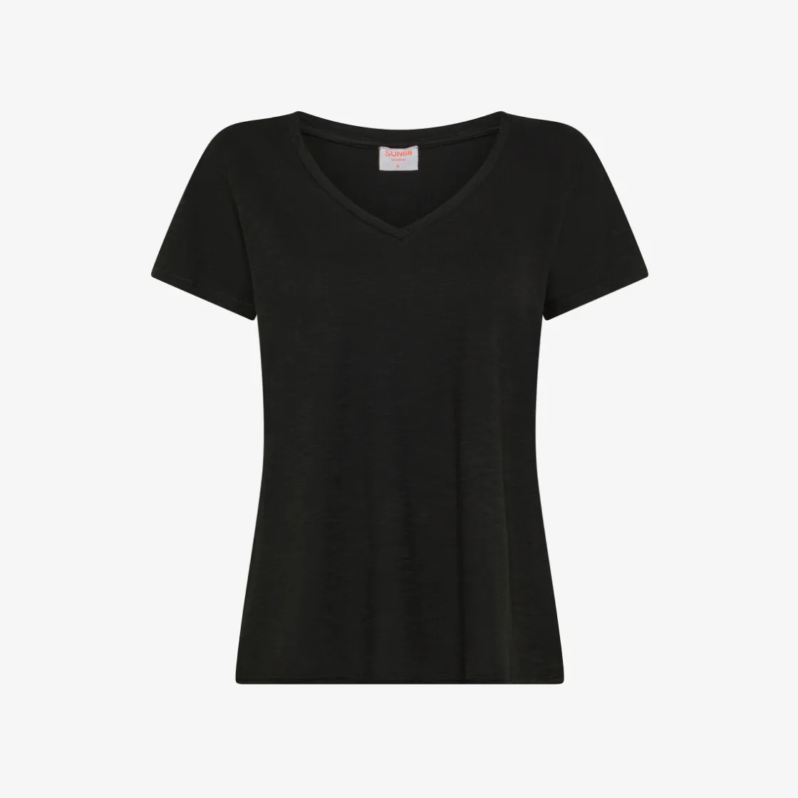 Best T-shirt con scollo a V in cotone nero Donna T-Shirts