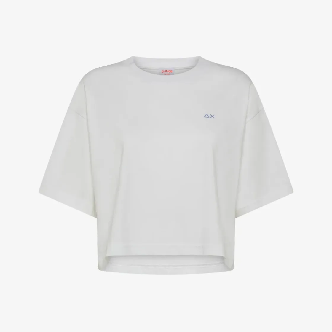 Clearance T-shirt cropped in jersey di cotone bianco Donna T-Shirts