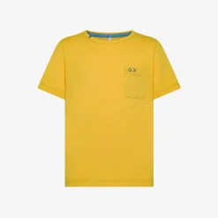 Discount T-shirt gialla con taschino Bambino T-Shirts