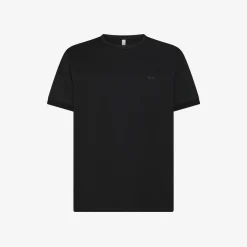New T-shirt in cotone nero con logo ricamato Uomo T-Shirts