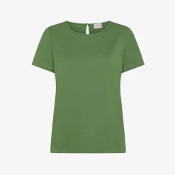 Online T-shirt in cotone verde salvia Donna T-Shirts