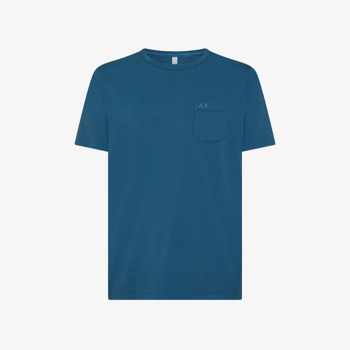 Hot T-shirt in jersey di cotone avio scuro con taschino Uomo T-Shirts