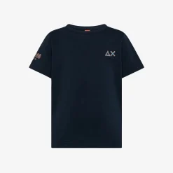Fashion T-shirt in jersey di cotone blu navy Bambino T-Shirts|Beachwear Bimbo