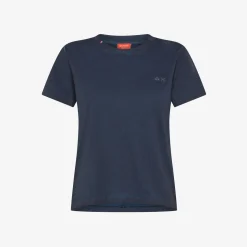 Clearance T-shirt in jersey di cotone blu navy Donna T-Shirts|Beachwear Donna