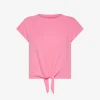 Outlet T-shirt in jersey di cotone fucsia fluo Donna Beachwear Donna