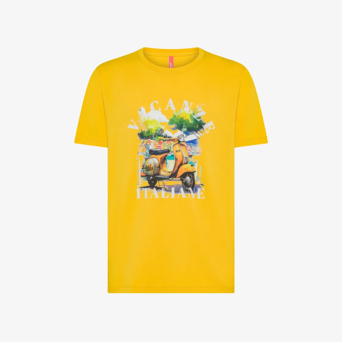 Discount T-shirt in jersey di cotone giallo Uomo Beachwear Uomo