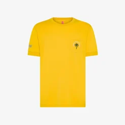 Fashion T-shirt in jersey di cotone giallo Uomo T-Shirts|Beachwear Uomo