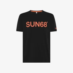 Outlet T-shirt in jersey di cotone nero Uomo T-Shirts