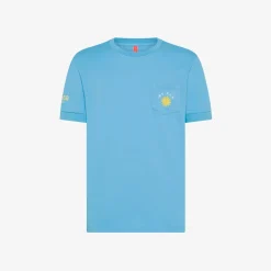 Hot T-shirt in jersey di cotone turchese Uomo T-Shirts|Beachwear Uomo