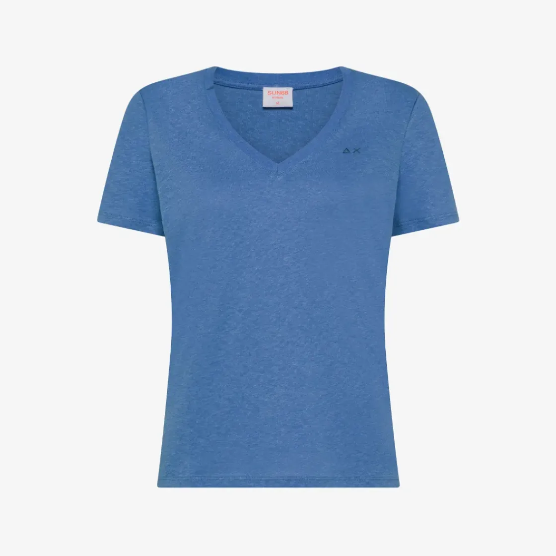 Sale T-shirt in lino e cotone a righe bianche panna e rosa scuro Donna T-Shirts