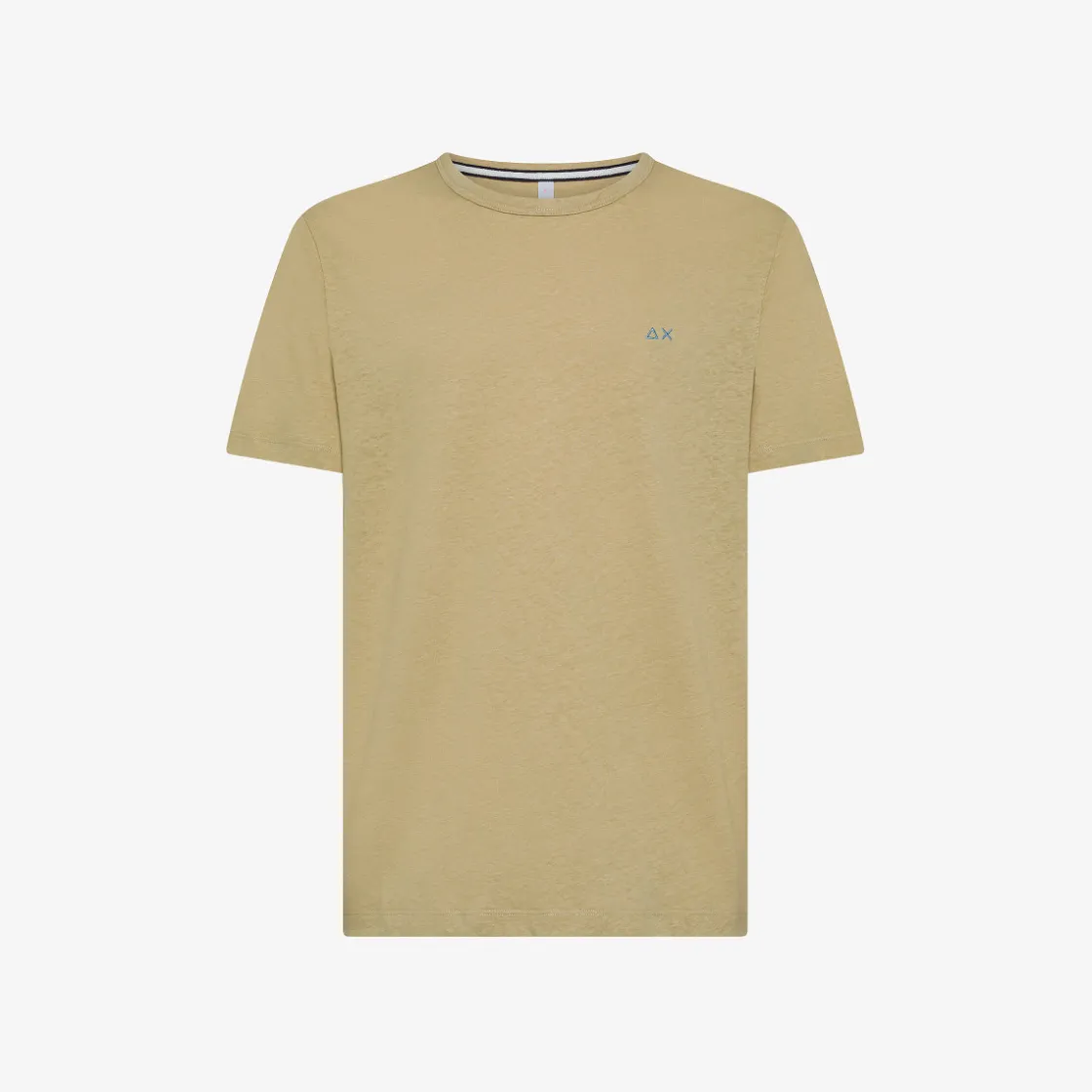 Sale T-shirt in lino sabbia con logo ricamato Uomo T-Shirts