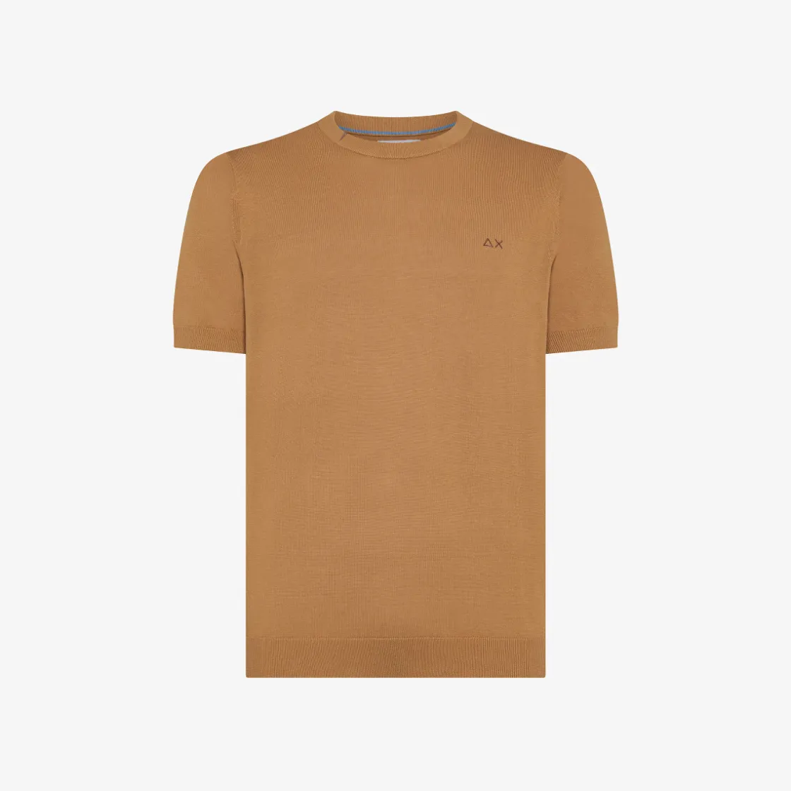 New T-shirt in maglia in cotone cammello Uomo Maglie