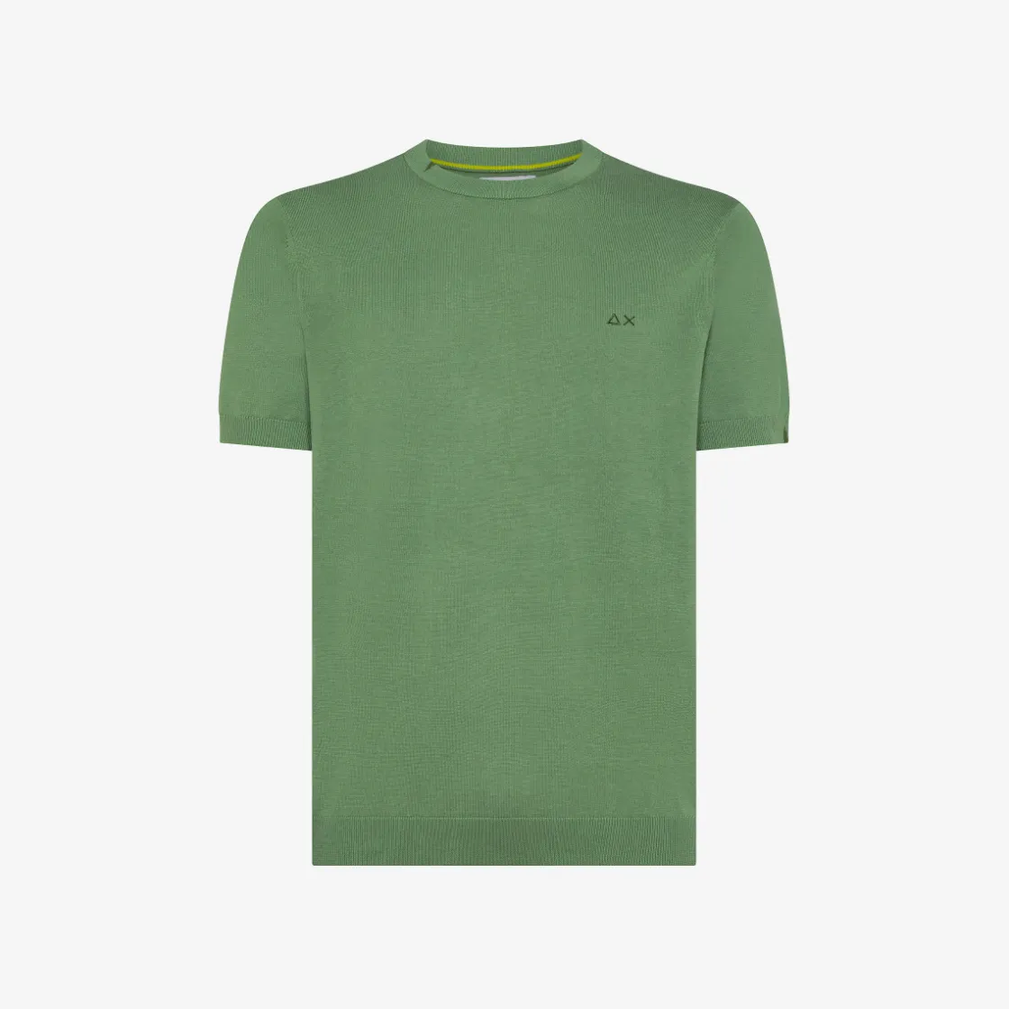 Outlet T-shirt in maglia in cotone verde salvia Uomo Maglie