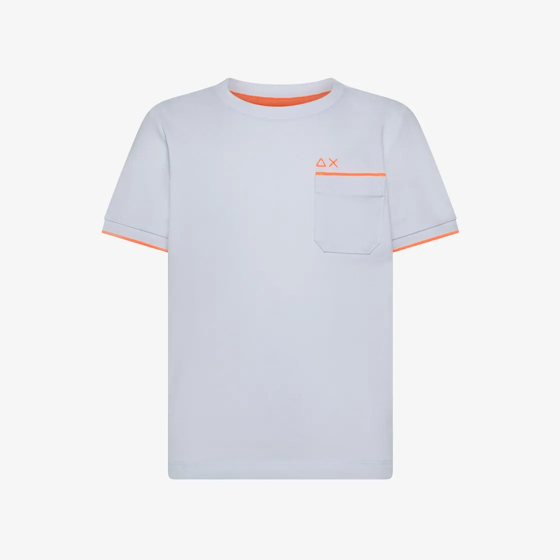 Sale T-shirt in piquet bianco con bordi fluo Bambino T-Shirts