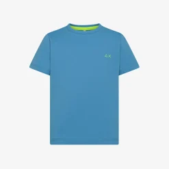 Fashion T-shirt in piquet di cotone avio Bambino T-Shirts