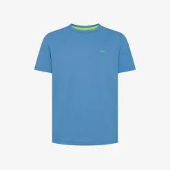 Clearance T-shirt in piquet di cotone avio Uomo T-Shirts